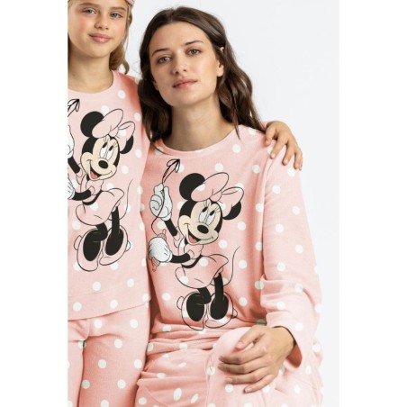 Pijama Invierno Mujer Minnie Bubbles
