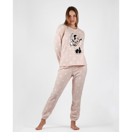Pijama Invierno Mujer Minnie Bubbles